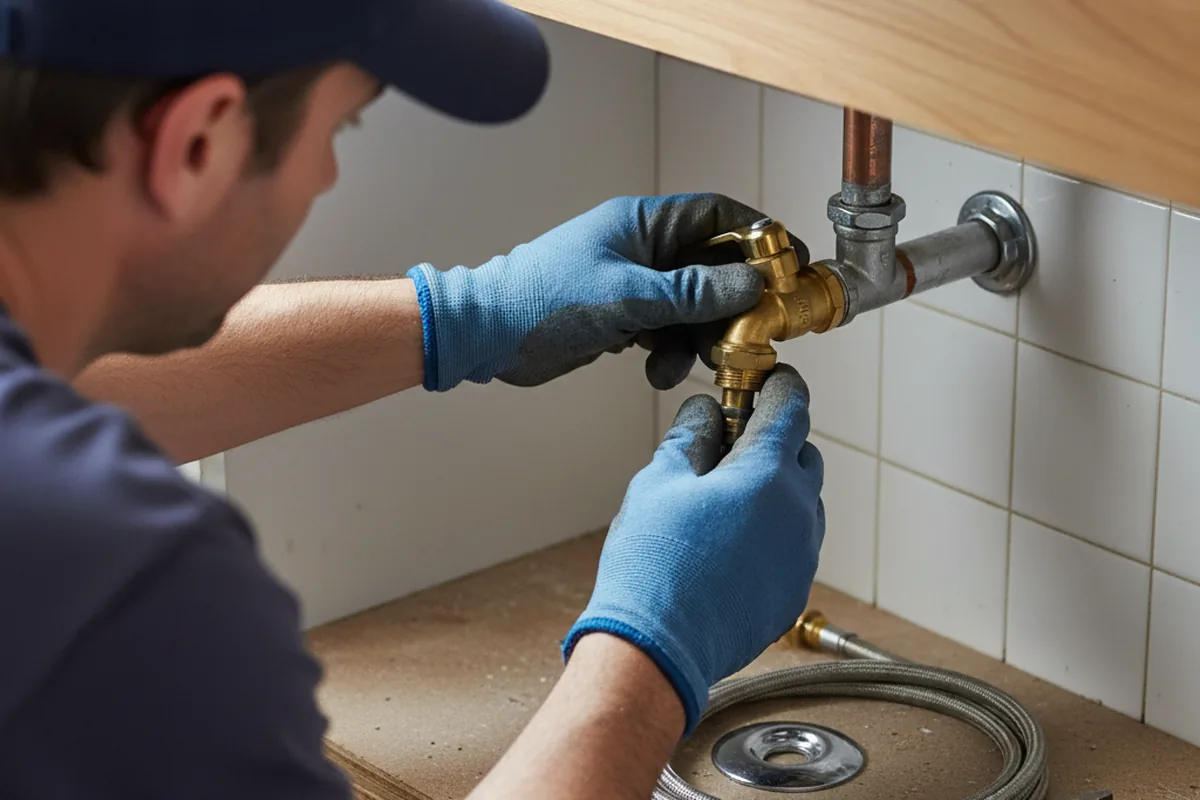 Shutoff valve and fitting work during Well Pump Repair in Mountain View